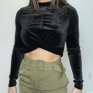Suede Crop Top